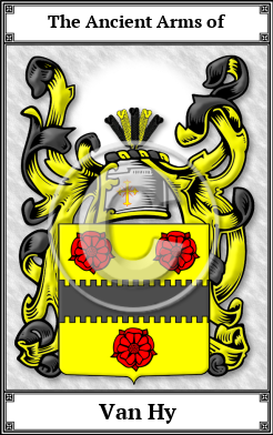 Van Hy Family Crest Download (JPG)  Book Plated - 150 DPI